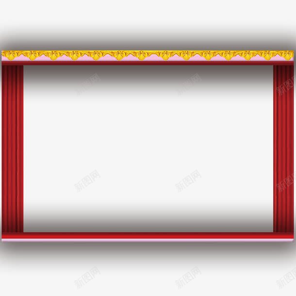 用来填充图形的边框png免抠素材_新图网 https://ixintu.com 填充 大红色 节日 边框