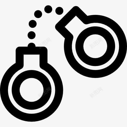 手铐图标png_新图网 https://ixintu.com 工具和用具 手铐 监狱 警察逮捕