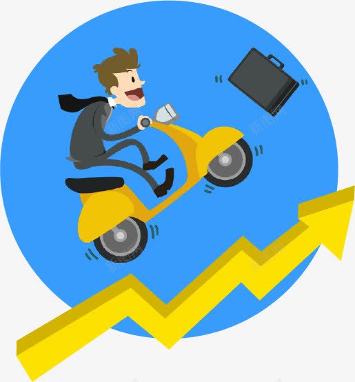 商务卡通人物png免抠素材_新图网 https://ixintu.com 人物 卡通人物 商务 商务人物 插画 箭头 骑车