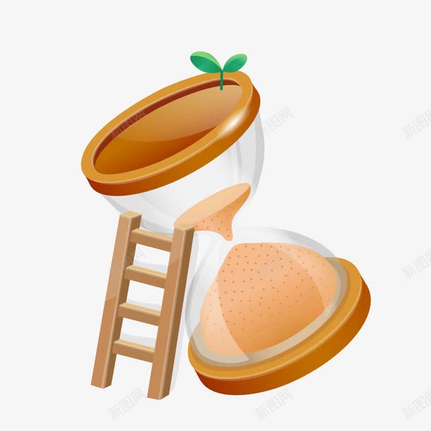 计时器的沙漏png免抠素材_新图网 https://ixintu.com 橙色 沙漏 计时 计时器的沙漏