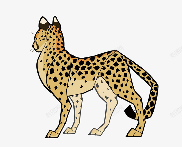 猎豹矢量图eps免抠素材_新图网 https://ixintu.com 动物 手绘 插画 水彩 猎豹 猎豹头 猛兽 矢量图 矢量猎豹 豹头 黄色