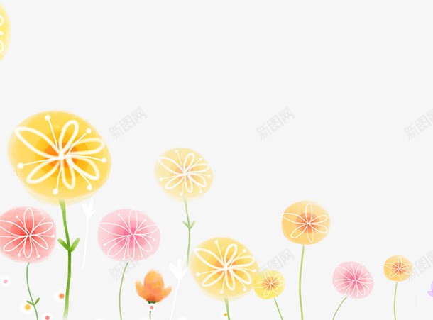 绘画花卉背景png免抠素材_新图网 https://ixintu.com 绘画 背景 花卉 设计