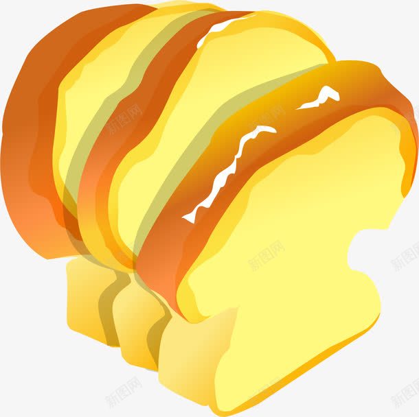 手绘切片面包png免抠素材_新图网 https://ixintu.com 卡通面包png 手绘 面包 食物