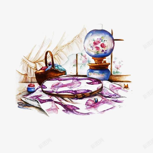 中国风刺绣水墨手绘插图png免抠素材_新图网 https://ixintu.com 中国风 刺绣 手绘 插画 水墨