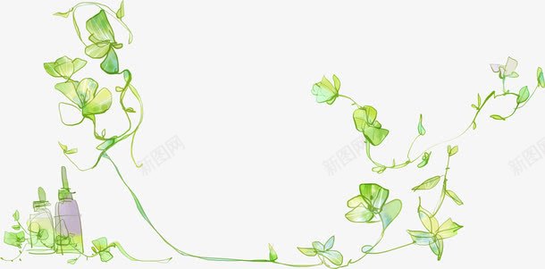 手绘卡通绿色植物png免抠素材_新图网 https://ixintu.com 卡通 绿色植物