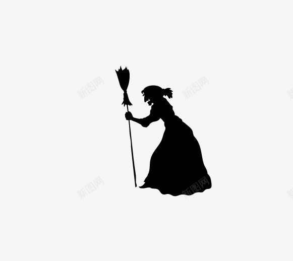 万圣节剪影png免抠素材_新图网 https://ixintu.com 万圣节 剪影 女巫