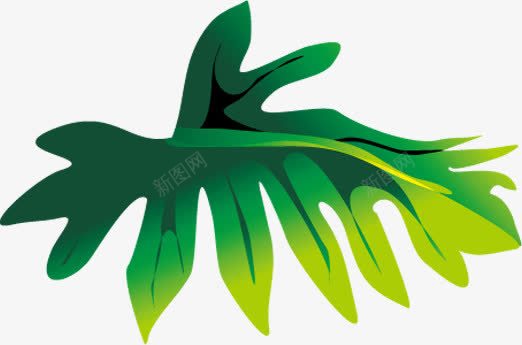 手绘绿叶海报图png免抠素材_新图网 https://ixintu.com 海报 绿叶 设计