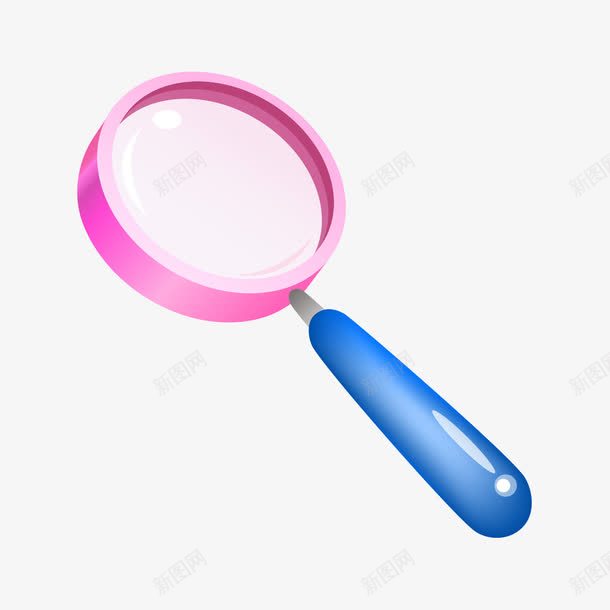 卡通放大镜png免抠素材_新图网 https://ixintu.com 卡通画 彩色 放大镜 矢量装饰 装饰