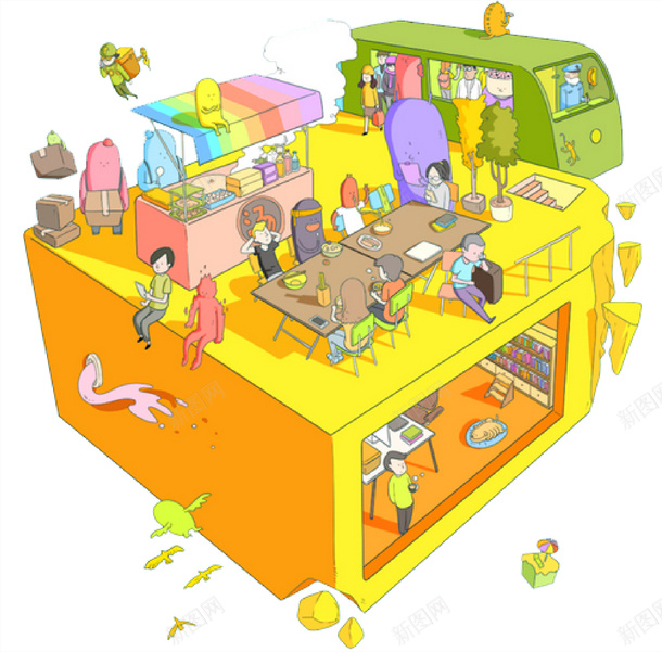 日常生活插画矢量图eps免抠素材_新图网 https://ixintu.com 创意 手绘 插画 日常 生活 矢量图