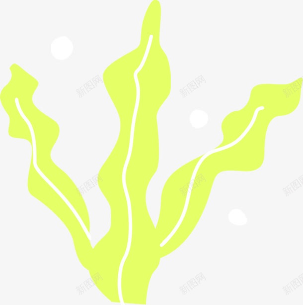 手绘黄色卡通水草植物png免抠素材_新图网 https://ixintu.com 卡通 植物 水草 黄色