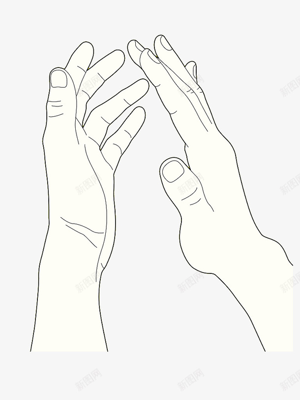 单线手绘鼓掌欢迎手势png免抠素材_新图网 https://ixintu.com 动漫卡通人物欢迎手势 单线手绘 双手鼓掌 手势 手绘单线 欢迎 鼓掌 鼓掌欢迎