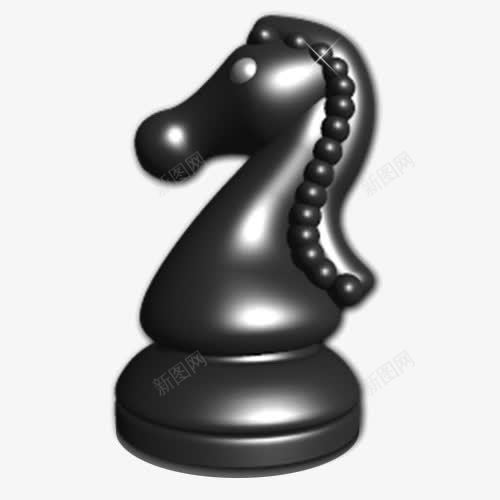 国际象棋子黑马png免抠素材_新图网 https://ixintu.com 国际象棋 棋子 立体国际象棋子 西洋棋 马 黑马