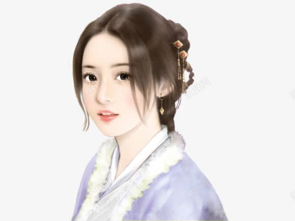 紫衣服微笑甜美女子png免抠素材_新图网 https://ixintu.com 女子 微笑 甜美 衣服