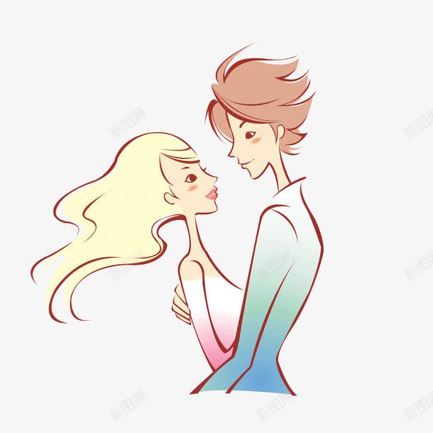 拥抱男女png免抠素材_新图网 https://ixintu.com 七夕 卡通 情人 拥抱 爱情