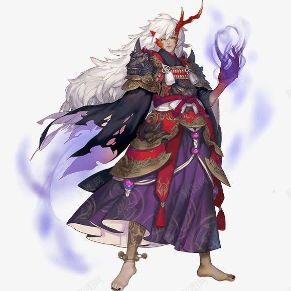 紫色手绘长发人物png免抠素材_新图网 https://ixintu.com 人物 紫色 长发