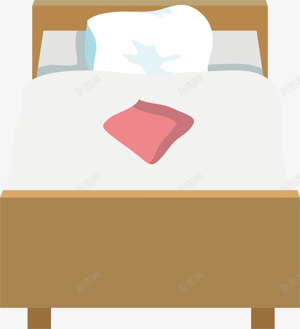 整齐的床铺png免抠素材_新图网 https://ixintu.com 床铺 收拾屋子 整齐干净 木床