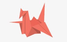 纸盒png免抠素材_新图网 https://ixintu.com 千纸鹤 卡通 平扁图形 红色