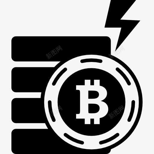 比特币电气符号与螺栓的形状图标png_新图网 https://ixintu.com 数字 比特币 电动 符号 螺栓 钱 钱字符号