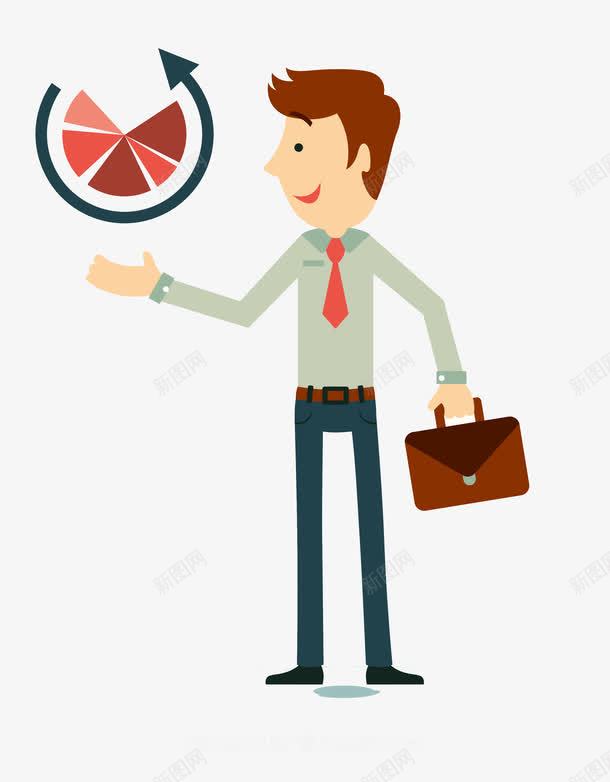 卡通商务男子png免抠素材_新图网 https://ixintu.com 信息表 免费png图片 免费矢量素材 公文包 工作 扁平化 职业