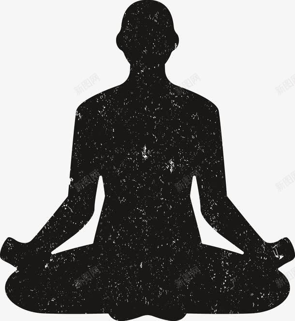 打坐剪影矢量图ai免抠素材_新图网 https://ixintu.com 冥想 剪影 打坐 静坐 矢量图
