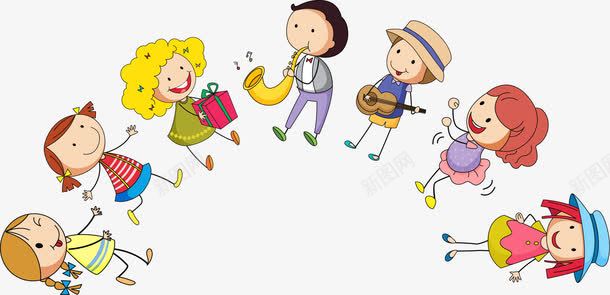 手绘小孩子png免抠素材_新图网 https://ixintu.com 可爱 小孩子 手绘