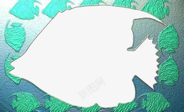 小鱼边框png免抠素材_新图网 https://ixintu.com 创意 卡通 可爱 简约 装饰