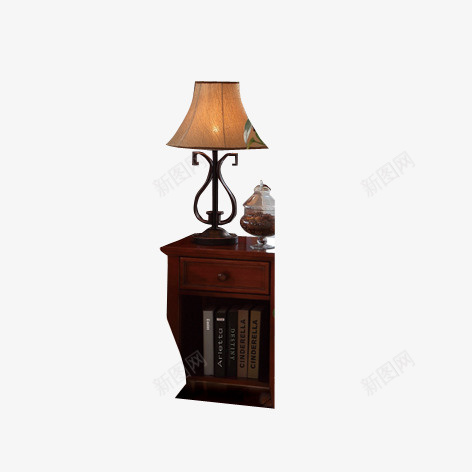 复古床头柜png免抠素材_新图网 https://ixintu.com 复古 家具 床头柜 装饰