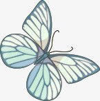 手绘蓝色线条蝴蝶png免抠素材_新图网 https://ixintu.com 线条 蓝色 蝴蝶