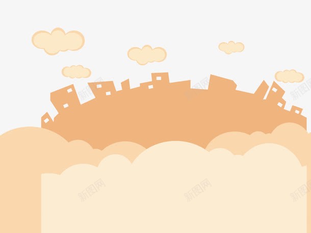 背景装饰淡色城市剪影png免抠素材_新图网 https://ixintu.com 城市剪影 淡色 背景装饰