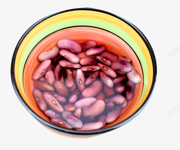 泡水的腰豆png免抠素材_新图网 https://ixintu.com 泡水豆子 泡软腰豆 浸泡豆子 熬粥大腰豆 生腰豆 红腰豆