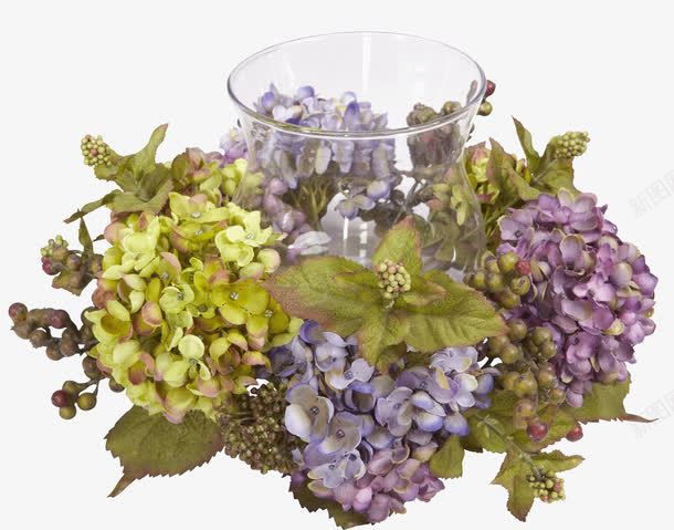干花png免抠素材_新图网 https://ixintu.com 干花 花卉 花瓶 黄色紫色