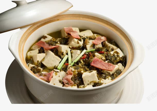雪菜炖老豆腐png免抠素材_新图网 https://ixintu.com 产品实物 炖菜 美味 美食 豆腐 雪菜