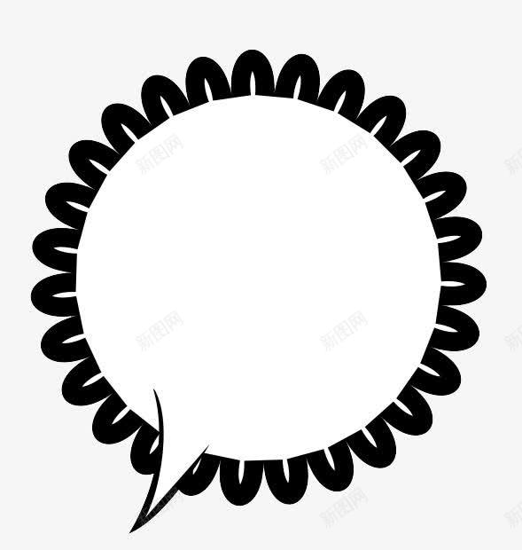 对话框png免抠素材_新图网 https://ixintu.com 对话框 气泡 语言框 黑白框