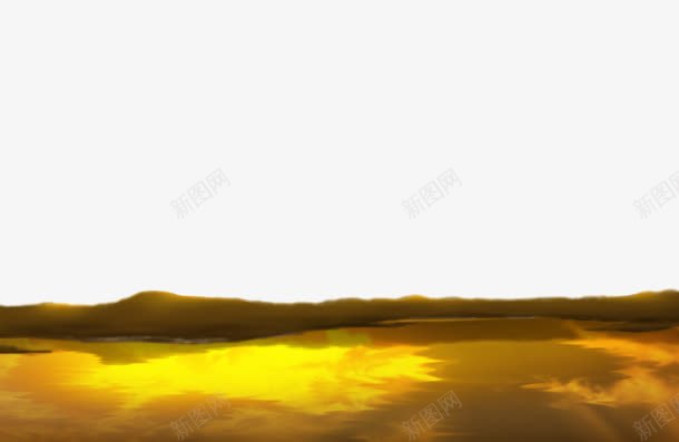 黄色土地边框psd免抠素材_新图网 https://ixintu.com png素材 ps素材 免费png下载 边框 黄色