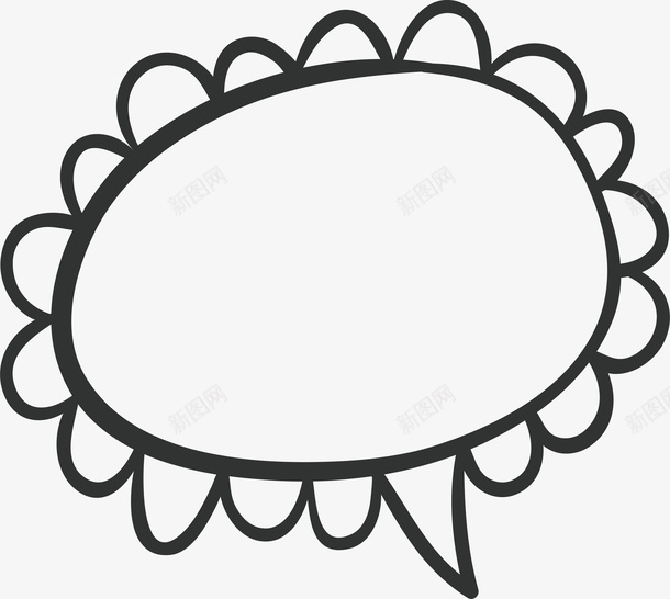 可爱手绘花边气泡矢量图eps免抠素材_新图网 https://ixintu.com 促销气泡 可爱气泡 手绘气泡 气泡 矢量png 花边气泡 矢量图