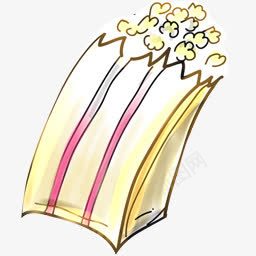 手绘爆米花png免抠素材_新图网 https://ixintu.com 鎵嬬粯 鐖嗙背鑺 闆堕