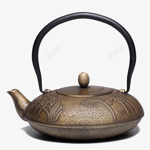 铜制茶壶png免抠素材_新图网 https://ixintu.com 产品实物 精美 艺术品 茶壶