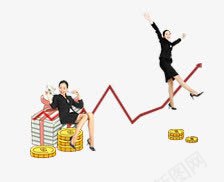 业绩增长图图标png_新图网 https://ixintu.com 图标 图表 增长 资金 钱