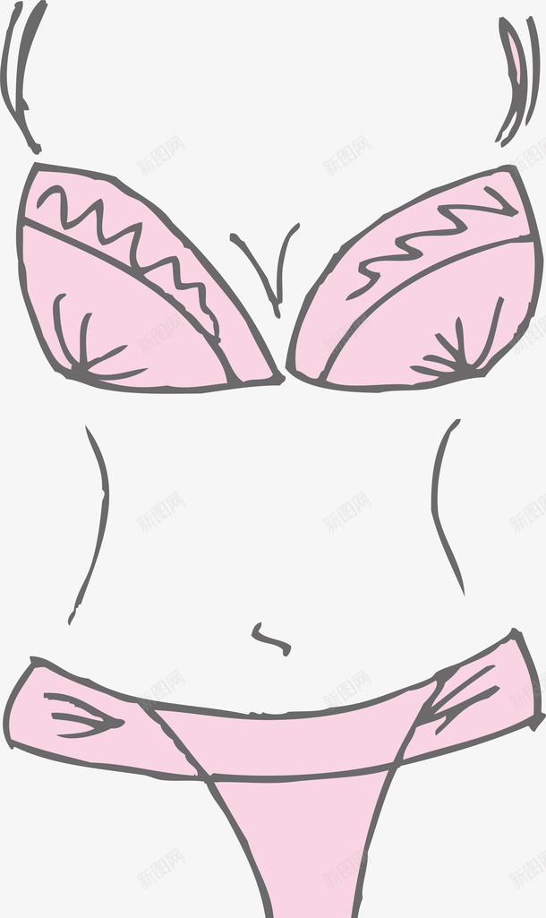 女性粉色内衣矢量图ai免抠素材_新图网 https://ixintu.com 内衣 内衣设计 女士 女士粉色 粉色 胸罩 矢量图