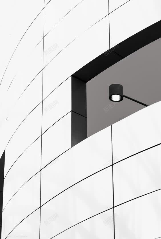 建筑物中的立灯png免抠素材_新图网 https://ixintu.com 建筑 灯 线条 黑白