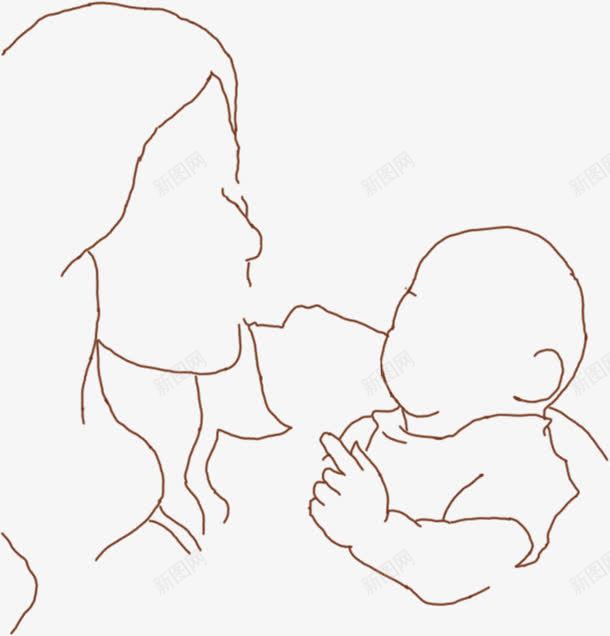 母爱呵护手绘母子简笔画png免抠素材_新图网 https://ixintu.com 呵护 妈妈和儿子手绘 母子 母爱 笔画