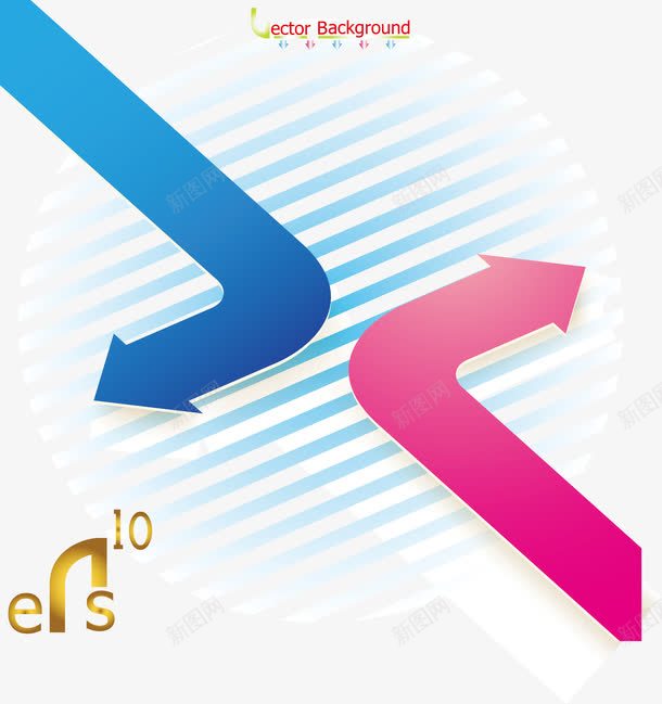 创意箭头矢量图ai免抠素材_新图网 https://ixintu.com 渐变 路标 转弯 矢量图