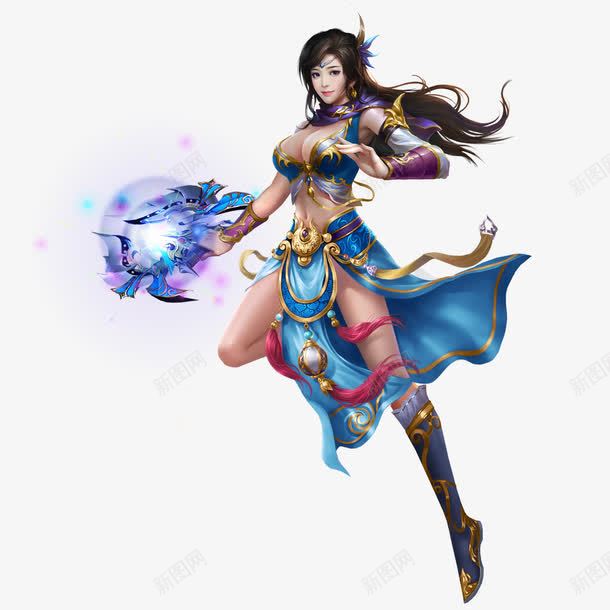 拿法器的女人古风手绘海报背景png免抠素材_新图网 https://ixintu.com 古风 女人 手绘 法器 海报 背景