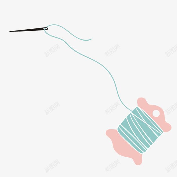适量缝补工具png免抠素材_新图网 https://ixintu.com 形状 手绘 毛线 线板 针线