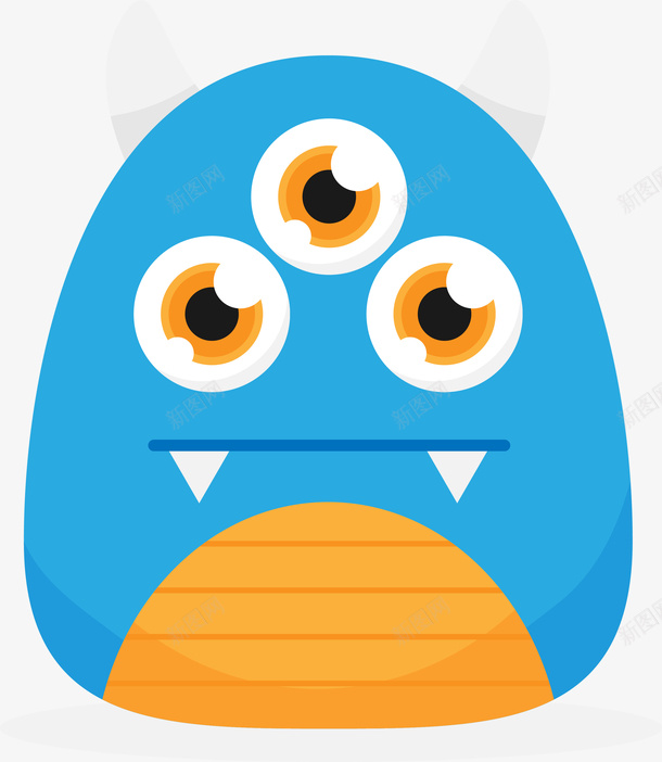 大眼怪物矢量图ai免抠素材_新图网 https://ixintu.com 免抠图 卡通有趣 可爱怪兽 多眼怪 彩色底纹 眼睛 矢量图 矢量图案