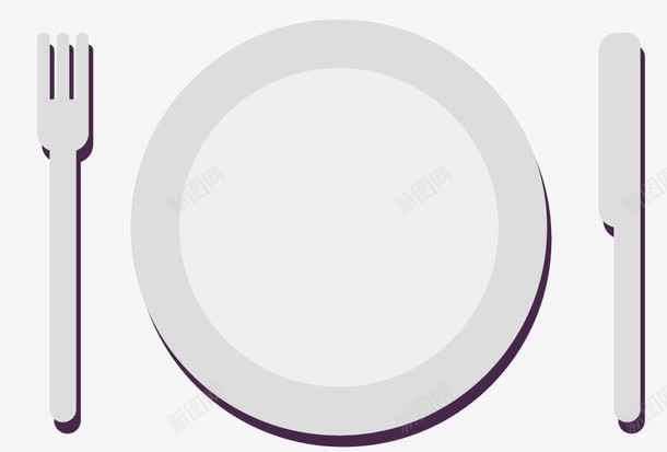 刀叉盘png免抠素材_新图网 https://ixintu.com 刀叉盘 扁平化