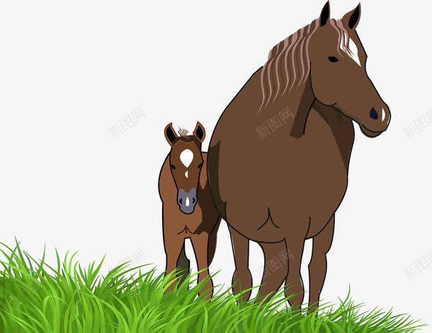 草原上的野马png免抠素材_新图网 https://ixintu.com 动物 草原 行走 野马