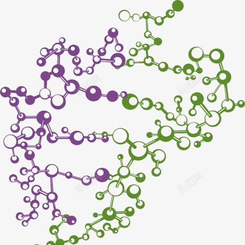 彩色分子球png免抠素材_新图网 https://ixintu.com 分子球 基因 基因链 彩色 手绘