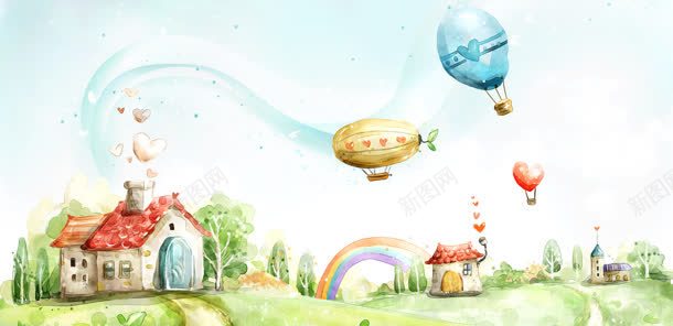 干净的卡通背景梦幻png免抠素材_新图网 https://ixintu.com 卡通 干净 梦幻 背景