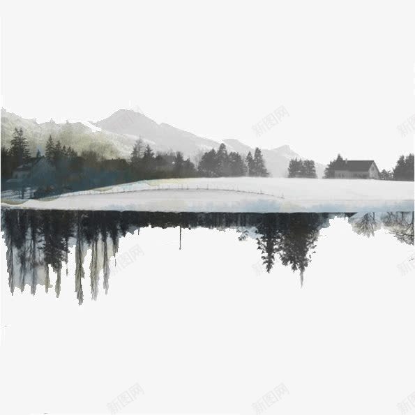 大山水彩创意插画png免抠素材_新图网 https://ixintu.com 创意 大山 插画 水彩 艺术